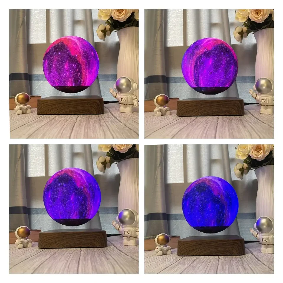 Levitating Moon Lamp Magnetic Floating Luna Led Table Light Colorful Starry Lamp with Remote Control Children Gift Decor