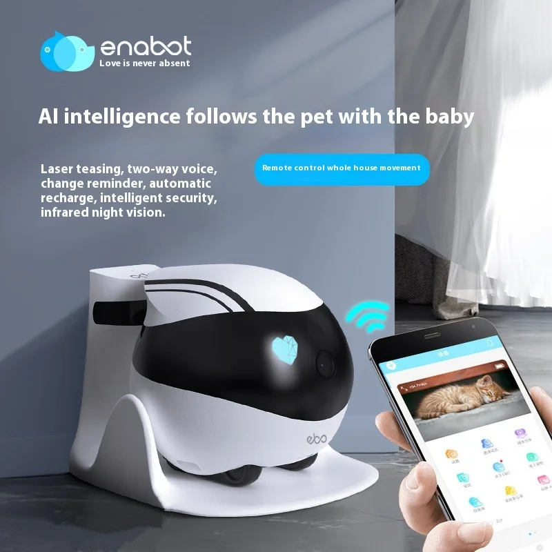 Enabot EBO AIR EBO SE Intelligent Robot Wireless Camera Robot Remote Monitoring Pet Realtime Control Companion Robot Home Camera