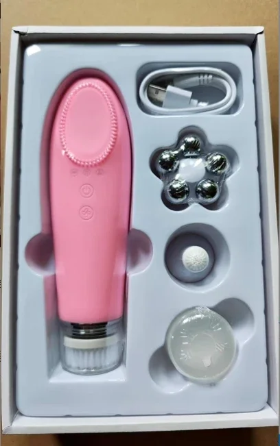 Deeply clean and warm massage, multifunctional household facial and eye hot compress massager beauty device