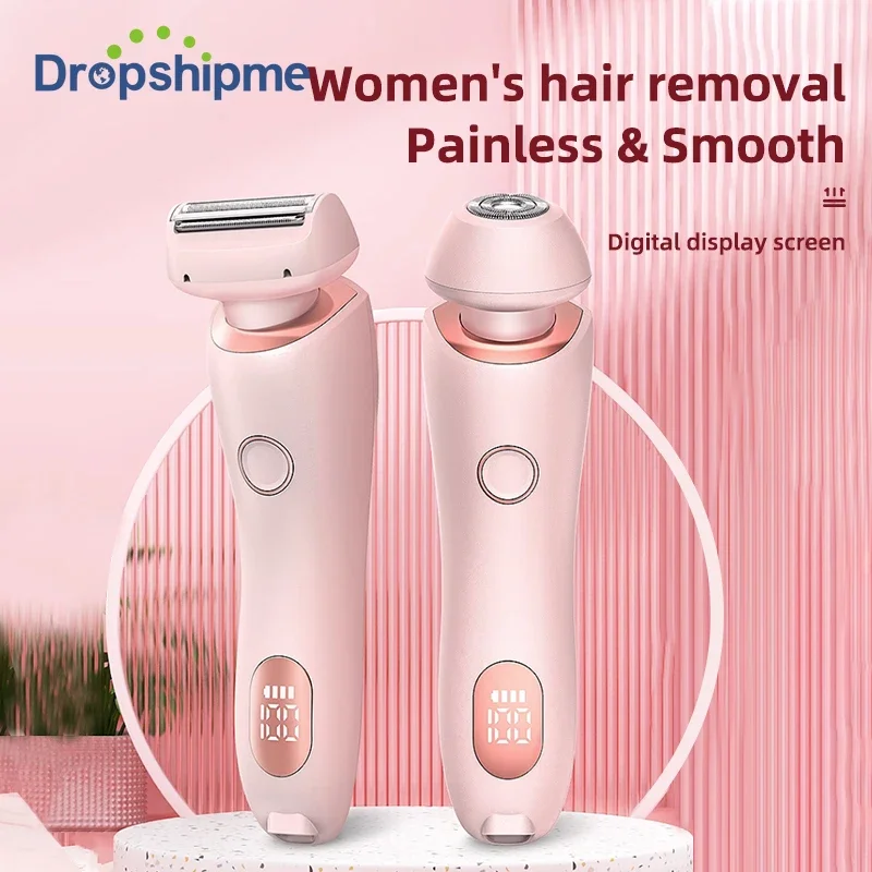 Women Body Razor Painless Hair Removal Epilator USB Rechargeable Trimmer Face Leg Armpit Bikini Hand Pubic Shaver Hair Remover