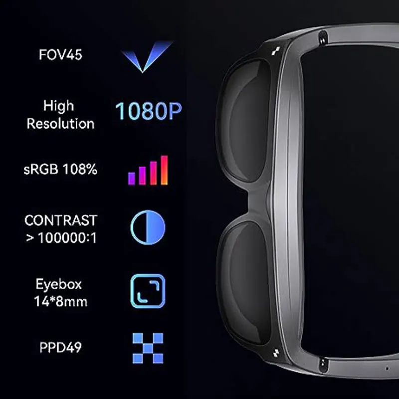 RayNeo XR Glasses TCL NXTWEAR S With Micro OLED 1080P Video Display Glasses Dynamic Stereo Sound 3D Movie Watch Game On PC/IOS